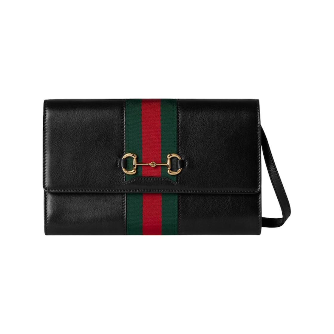 구찌 홀스빗 웹 스트랩 월렛 블랙(Gucci Horsebit Web Strap Wallet Black) - 1