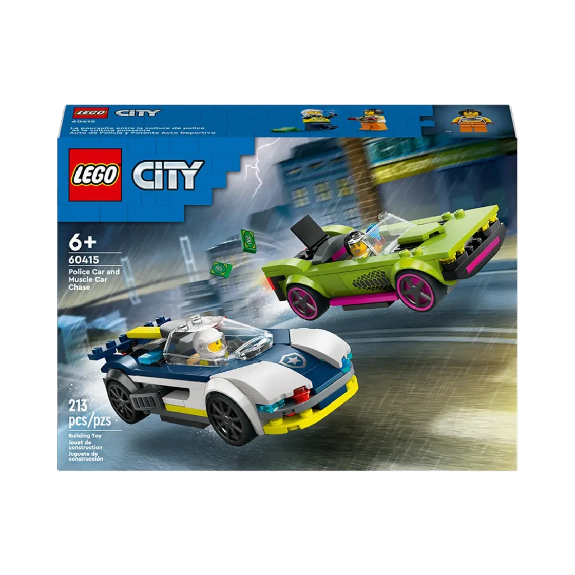 레고 시티 경찰차와 머슬카 추격전(Lego City Police Car and Muscle Car Chase) - 2