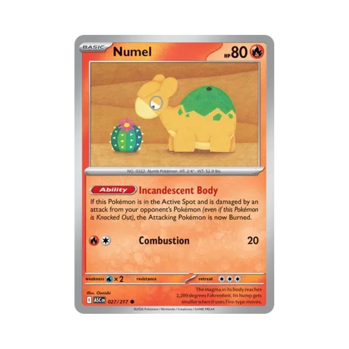 포켓몬 TCG 둔타 C 메가 에볼루션 어센드 히어로즈 (영문판)(Pokemon TCG Numel C Mega Evolution Ascended Heroes (English Ver.)) - 1