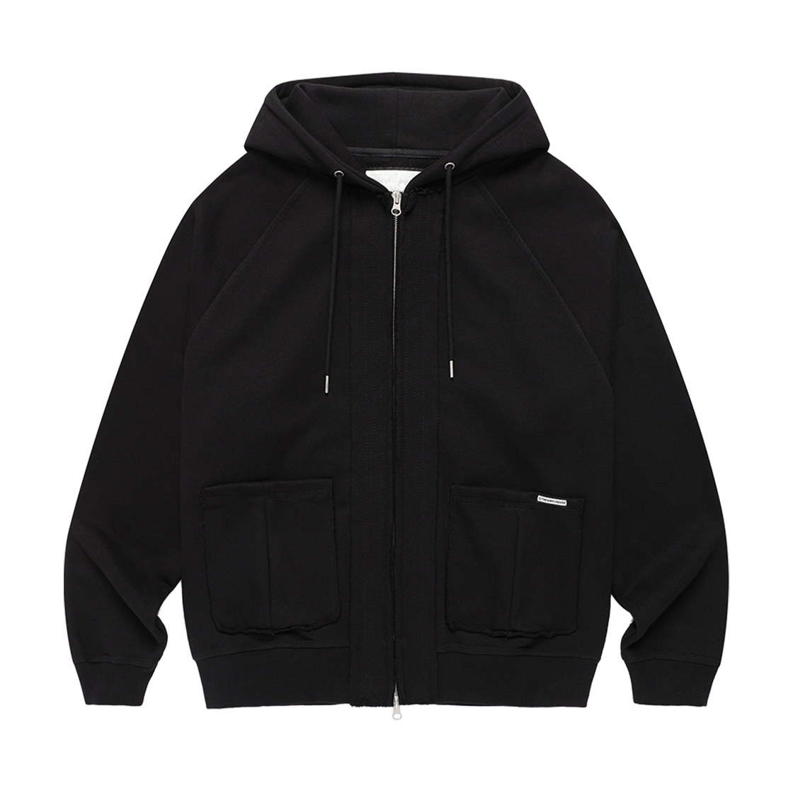 VH2FFUM483ABK Thevinylhouse Stitch Hoodie Zip-Up Black