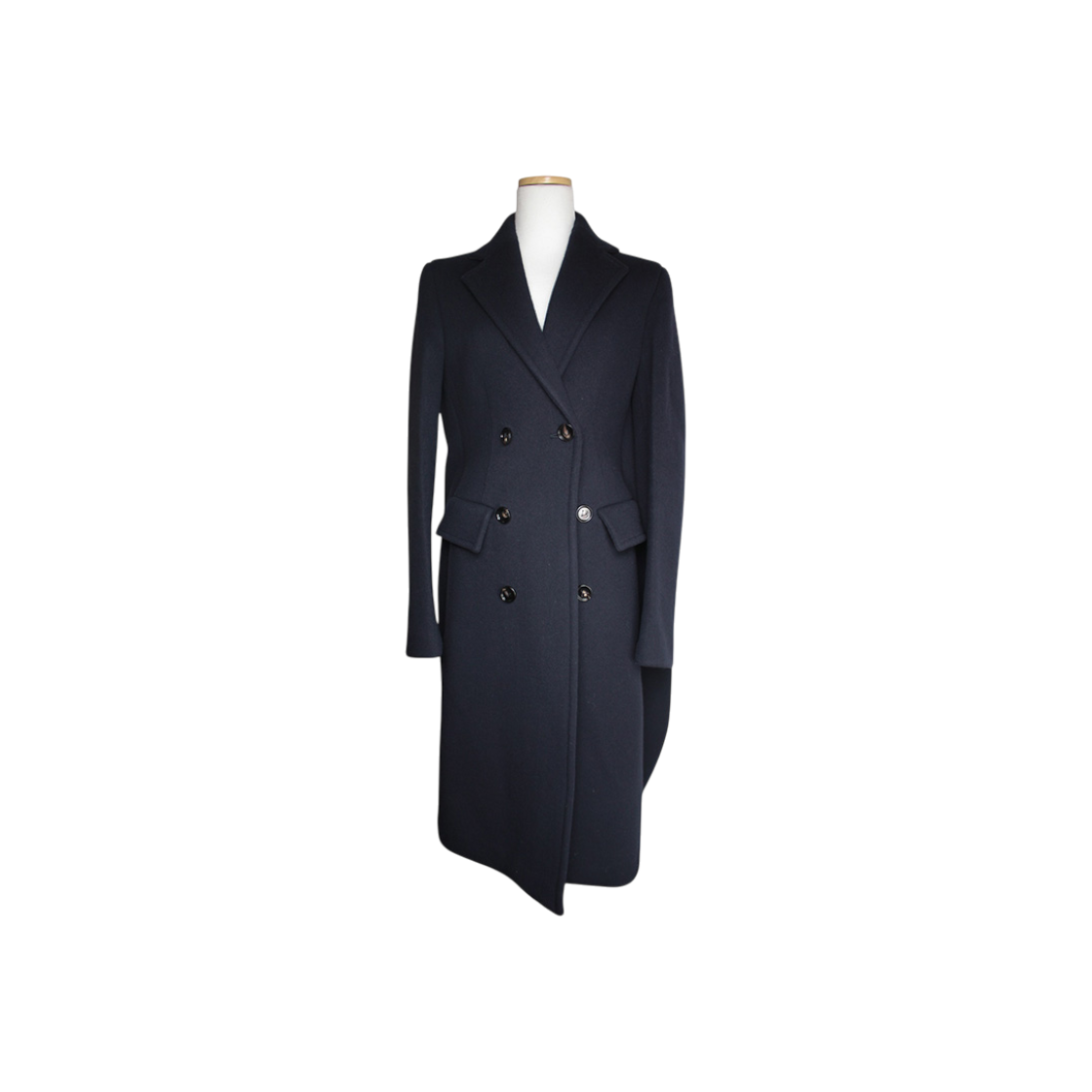 ITELF96U24WI Bottega Veneta Midnight Blue Wool Cashmere Coat 55