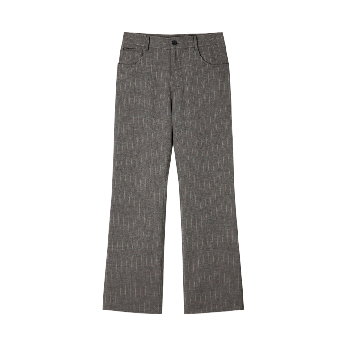 토니웩 스트라이프 울 플레어 레그 팬츠 토프(Tonywack Striped Wool Flared Leg Pants Taupe)