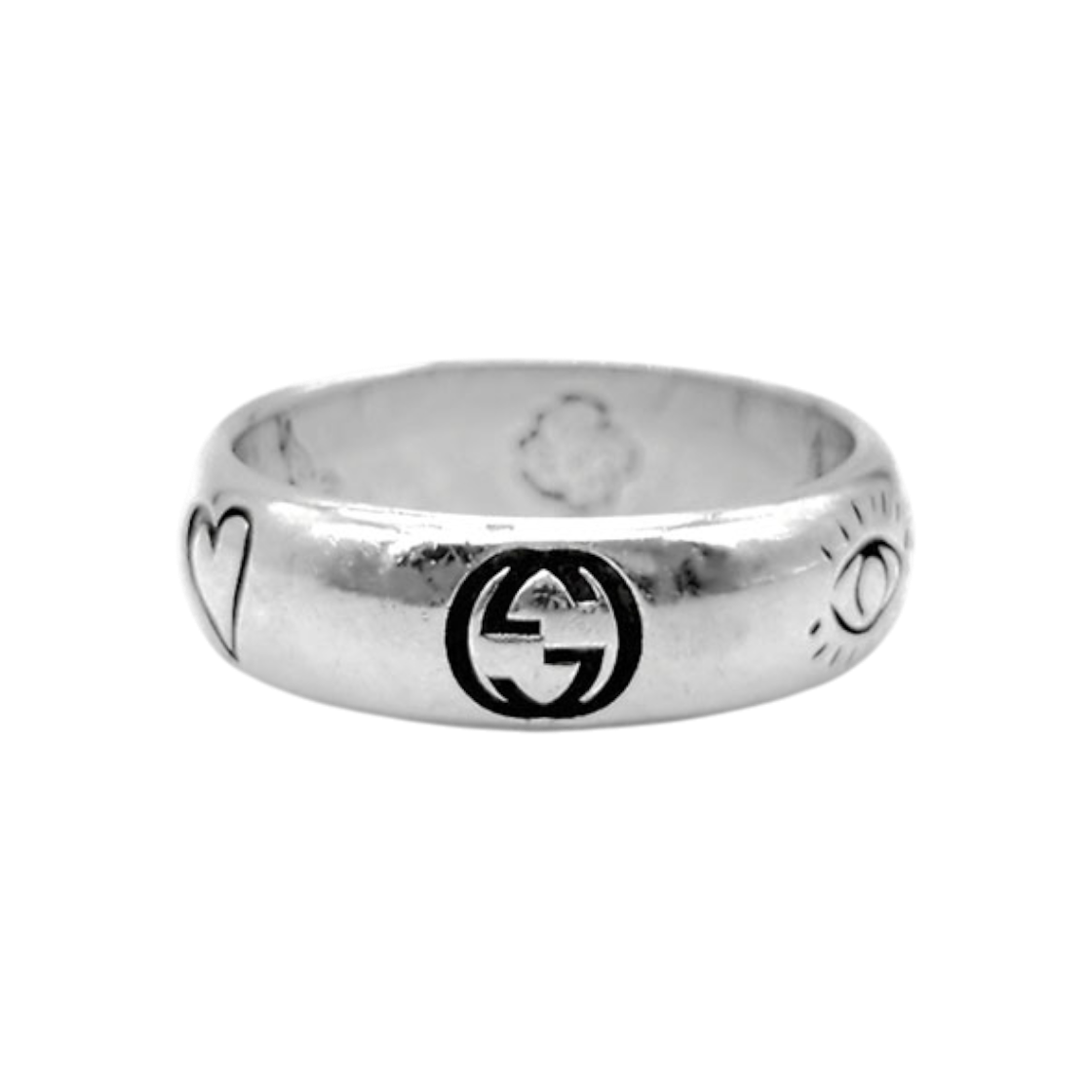 ITMML5QGP9EO Gucci Blind for Love Silver Ring L312270