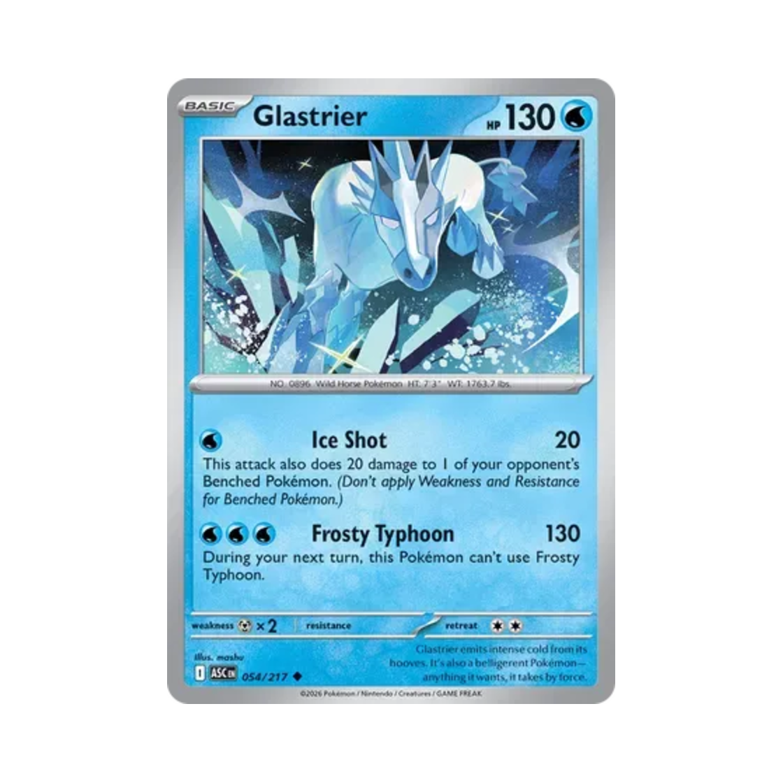 ASC054-217 Pokemon TCG Glastrier U Mega Evolution Ascended Heroes (English Ver.)