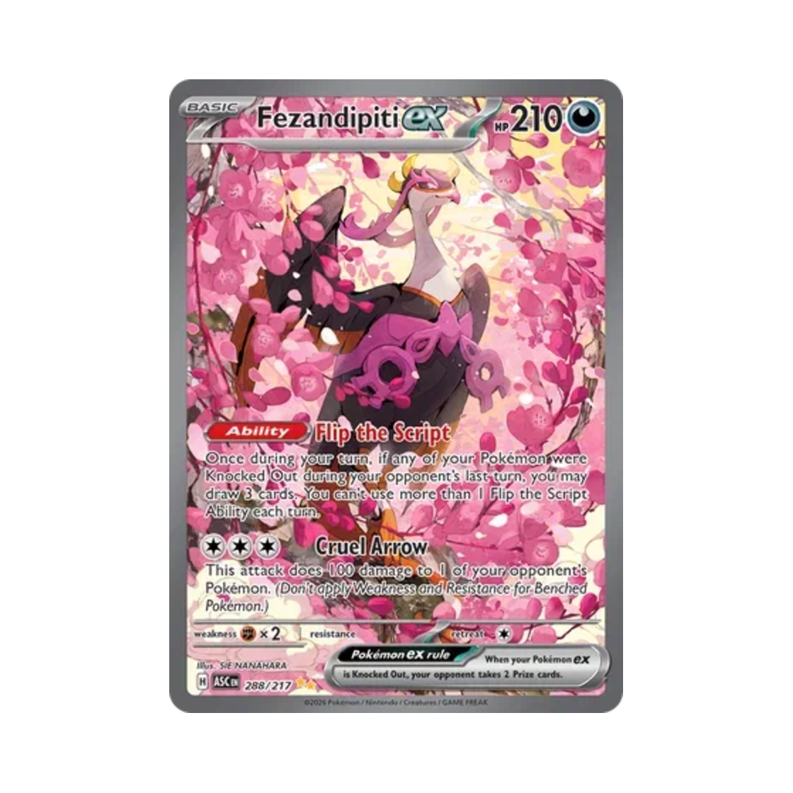 포켓몬 TCG 기로치 ex SIR 메가 에볼루션 어센드 히어로즈 (영문판)(Pokemon TCG Fezandipiti ex SIR Mega Evolution Ascended Heroes (English Ver.)) - 1
