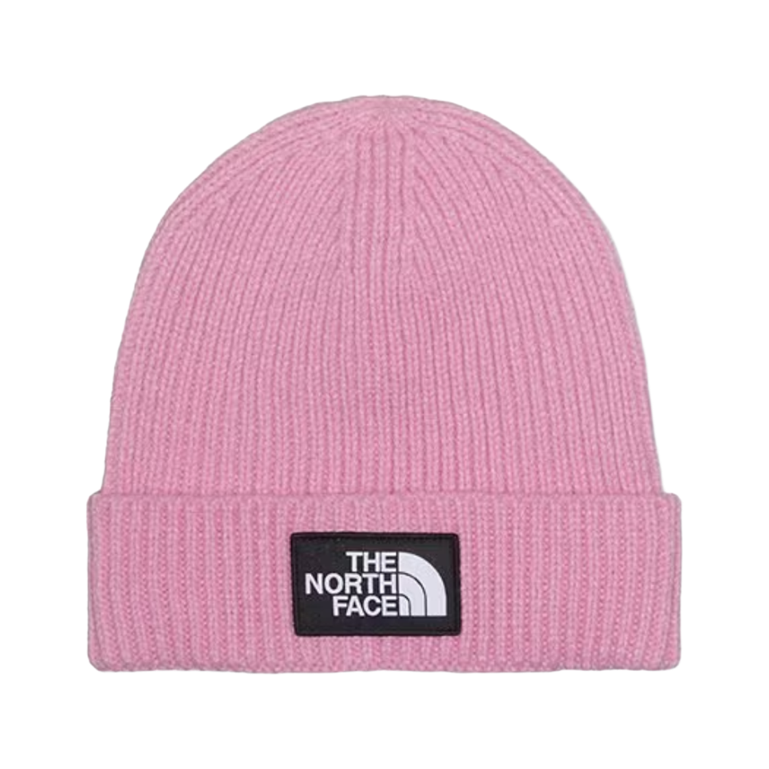 NF0A3FJX The North Face Logo Box Cuffed Beanie Pink