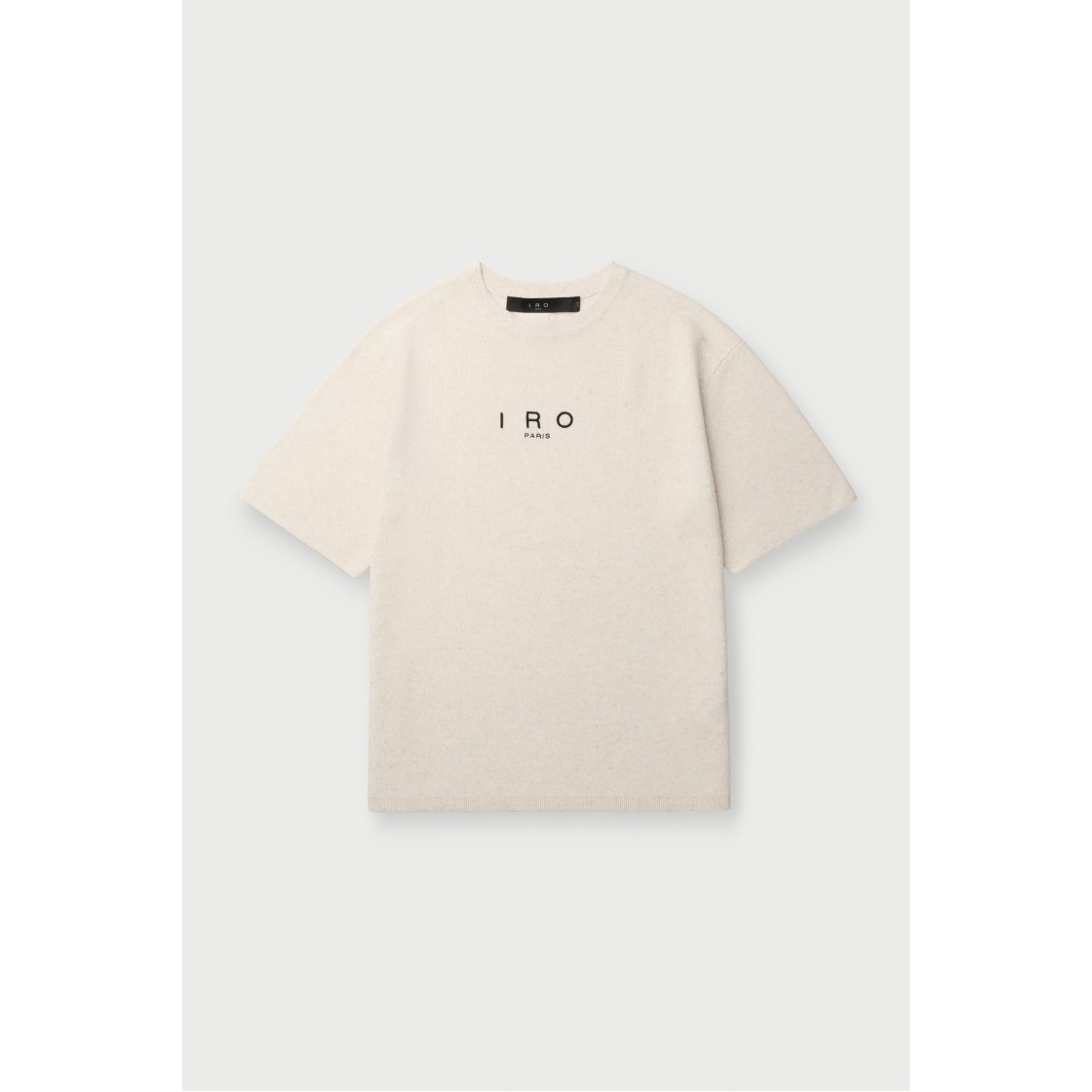 이로 네뷸라 베이직 로고 반팔 라운드 니트 아이보리(IRO Nebula Basic Logo Short-Sleeve Round-Neck Knit Ivory) - 2
