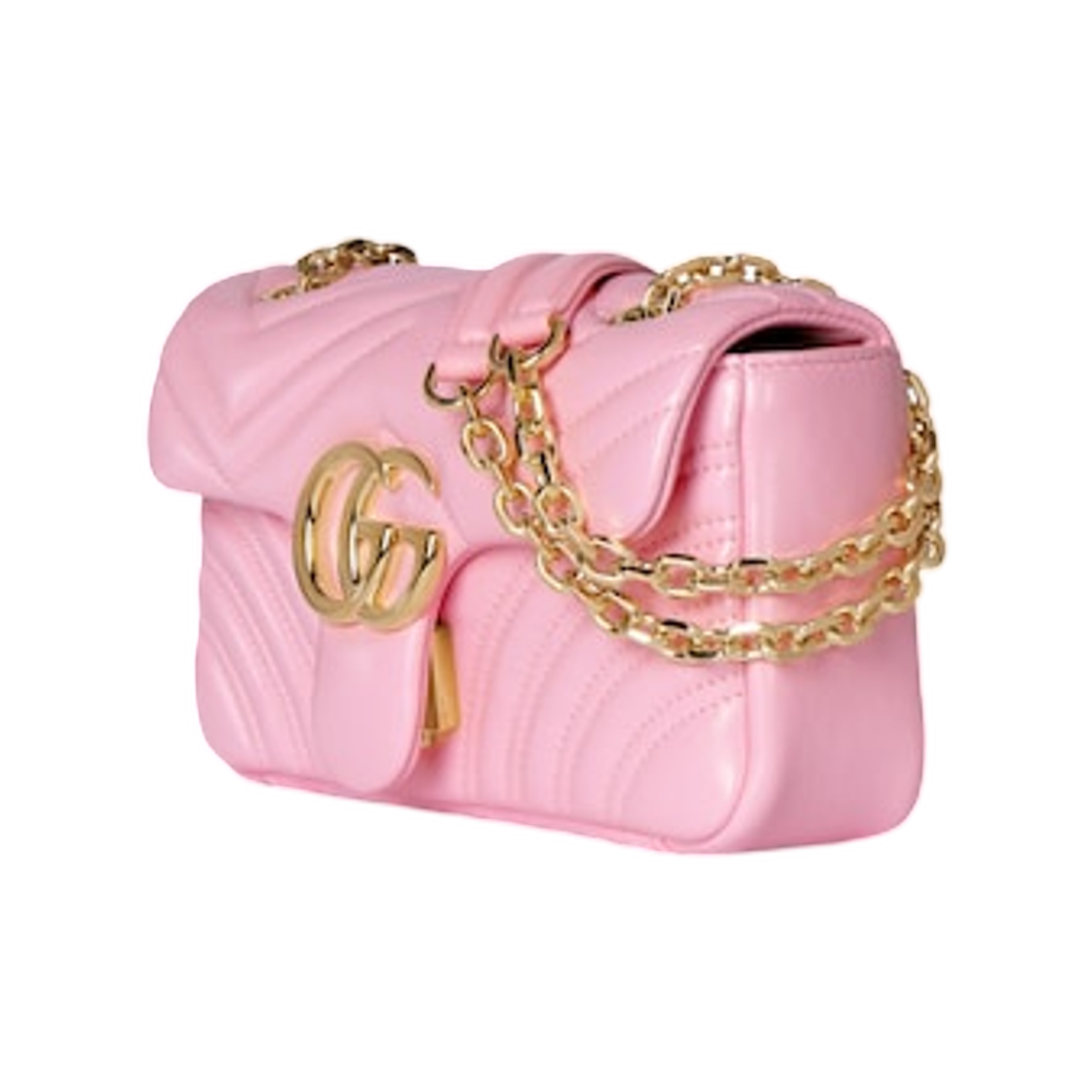구찌 GG 마몽 스몰 마틀라세 숄더백 라이트 핑크(Gucci GG Marmont Small Matelasse Shoulder Bag Light Pink) - 2