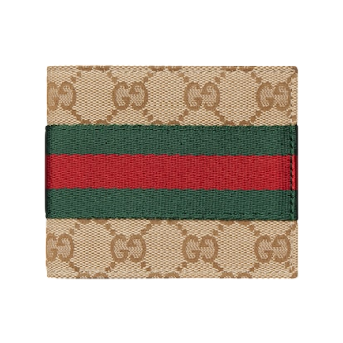 867335-FAF1B-9653 Gucci Web Wallet Sand Dark Brown