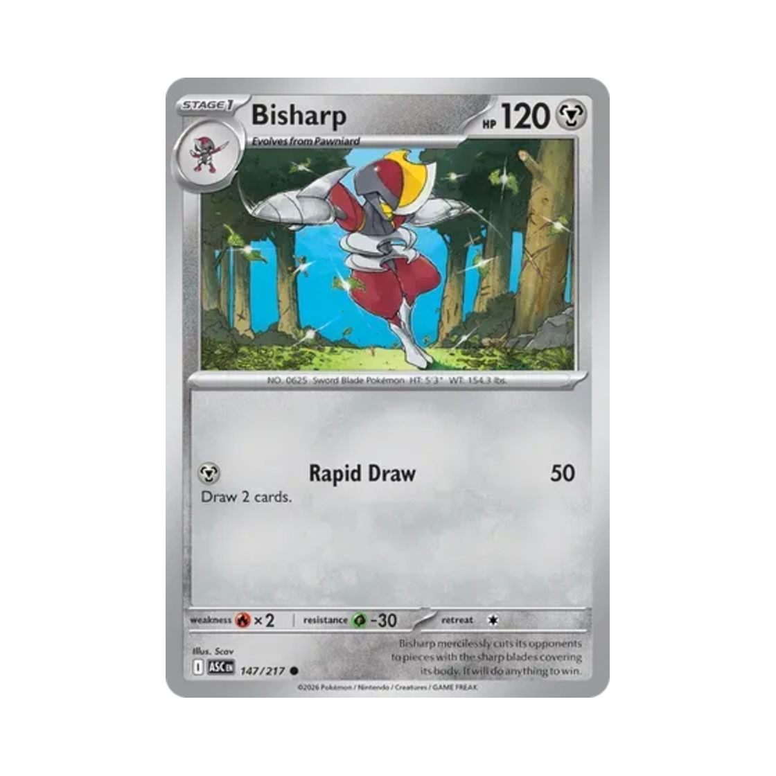 포켓몬 TCG 절각참 C 메가 에볼루션 어센드 히어로즈 (영문판)(Pokemon TCG Bisharp C Mega Evolution Ascended Heroes (English Ver.)) - 1