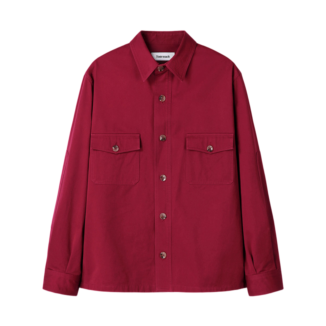 토니웩 워시드 코튼 트윌 오버셔츠 레드(Tonywack Washed Cotton Twill Overshirt Red)