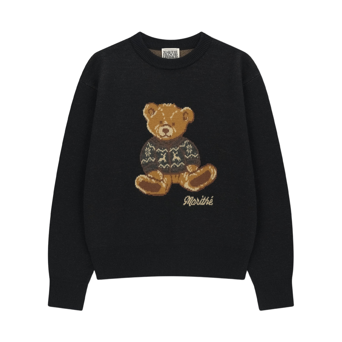 마리떼 프랑소와 저버 두들 베어 니트 풀오버 네이비(Marithe Francois Girbaud Doodle Bear Knit Pullover Navy) - 1