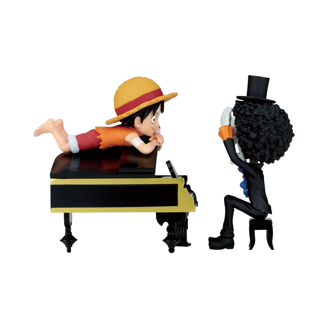 - Banpresto One Piece World Collectable Figure Log Stories Monkey D. Luffy & Brook Is That So Is He Welll