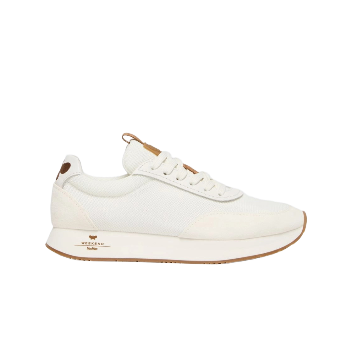 (W) 위켄드 막스마라 라로 테크니컬 패브릭 로우탑 스니커즈 화이트((W) Weekend Max Mara Raro Low-Top Sneakers in Technical Fabric White)