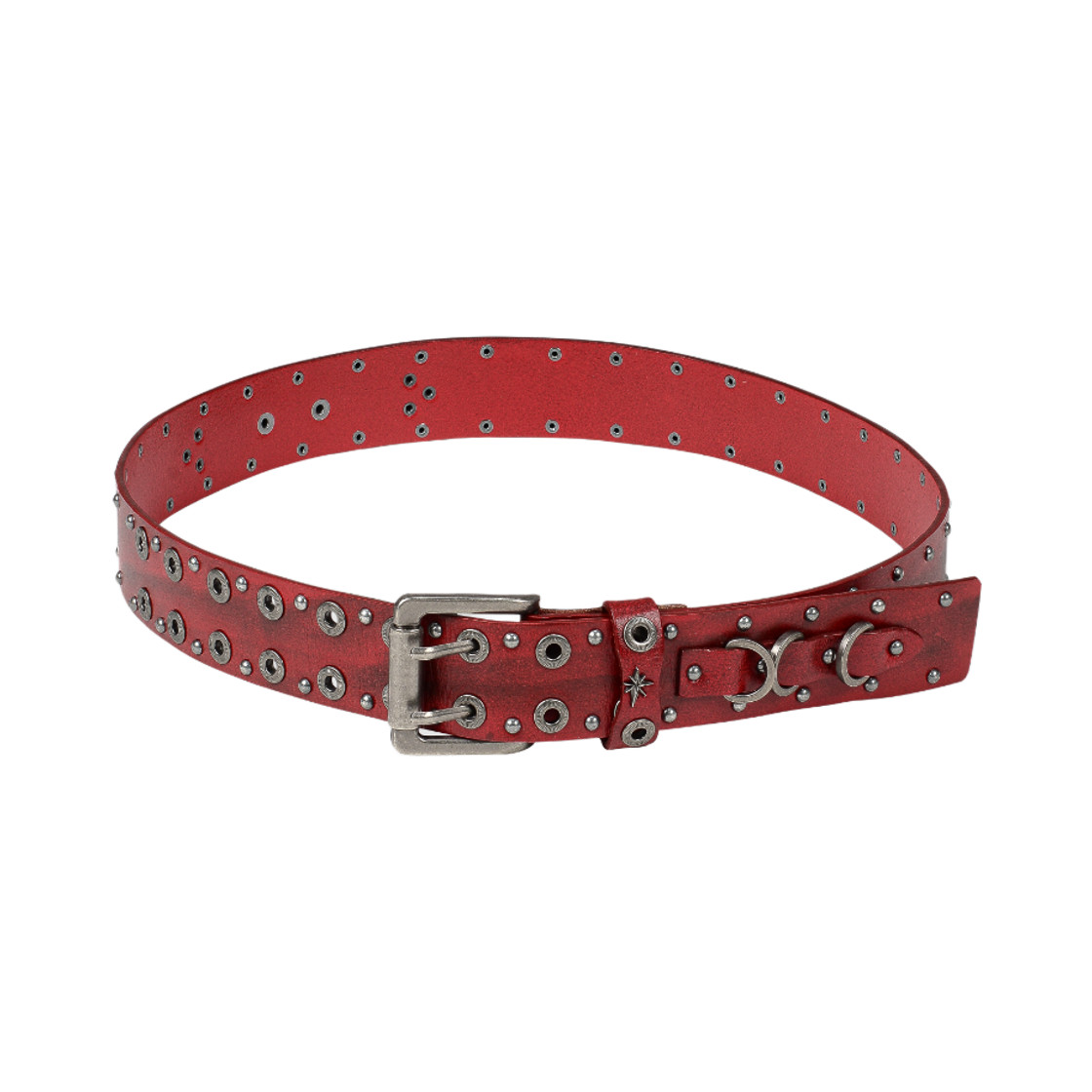 베이컨트 아카이브 블렌하임 더블 스터드 벨트 레드(Vacant Archive Blenheim Double Stud Belt Red)