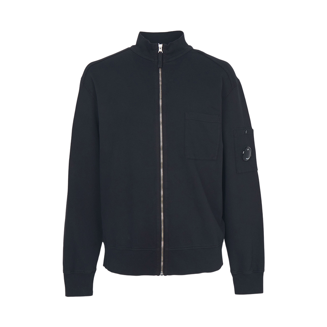 C.P. 컴퍼니 집 업 가디건 토탈 블랙 - 26SS(C.P. Company Zip Up Cardigan Total Black - 26SS)