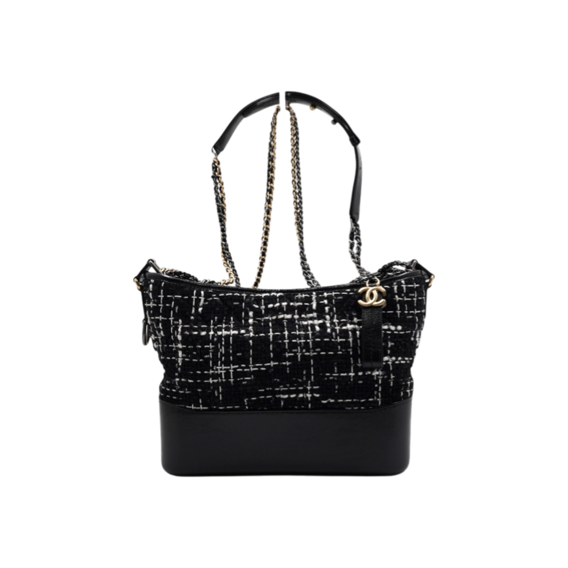 샤넬 A93824 블랙 트위드 가브리엘 미듐 라지 호보 숄더백aa60984(Chanel A93824 Black Tweed Gabrielle Medium Hobo Shoulder Bag)