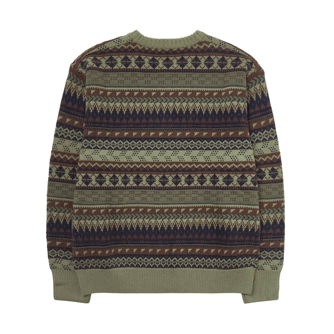 나이키 라이프 페어 아일 스우시 스웨터 뉴트럴 올리브 - 아시아(Nike Life Fair Isle Swoosh Sweater Neutral Olive - Asia) - 2