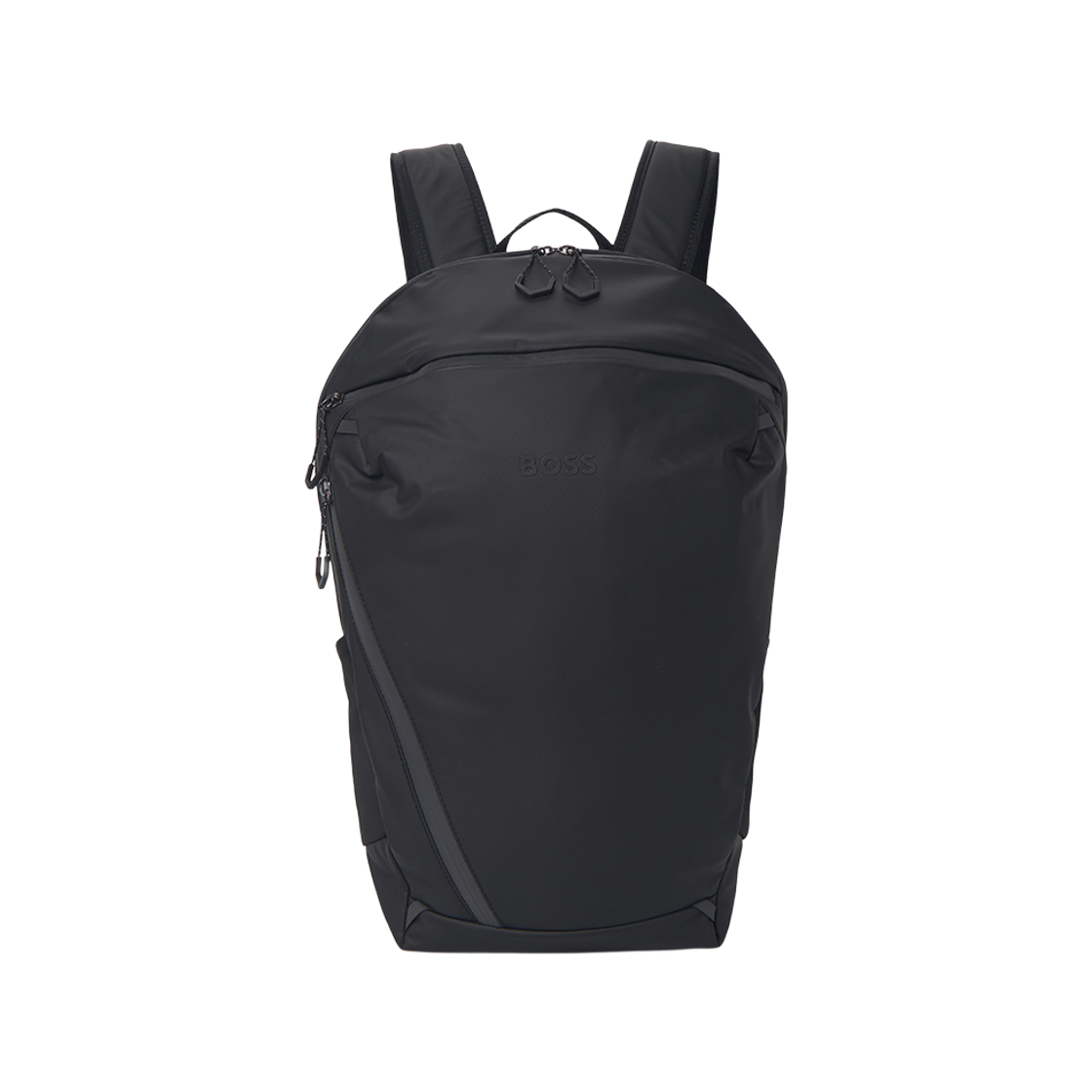 휴고 보스 리플렉티브 디테일 포우 레더 백팩 블랙(Hugo Boss Faux Leather Backpack with Reflective Details Black)