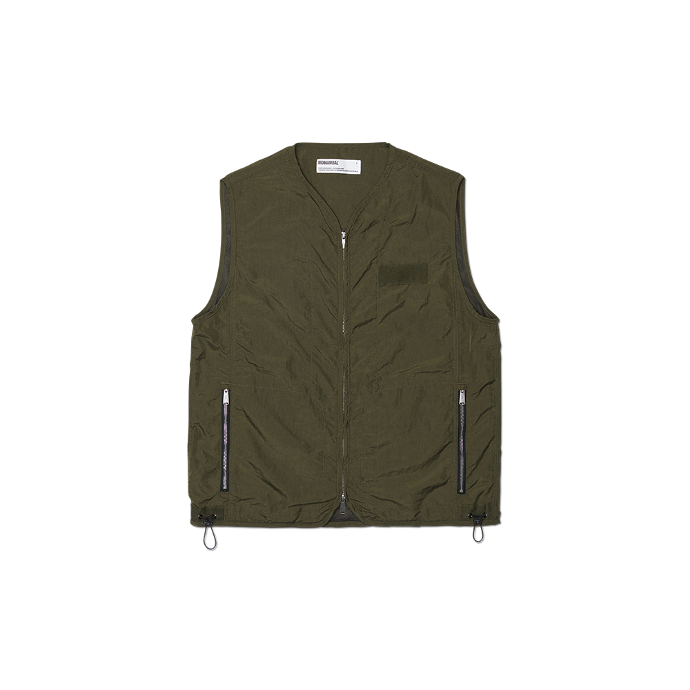 노매뉴얼 그래픽 나일론 베스트 카키(NOMANUAL Graphic Nylon Vest Khaki)