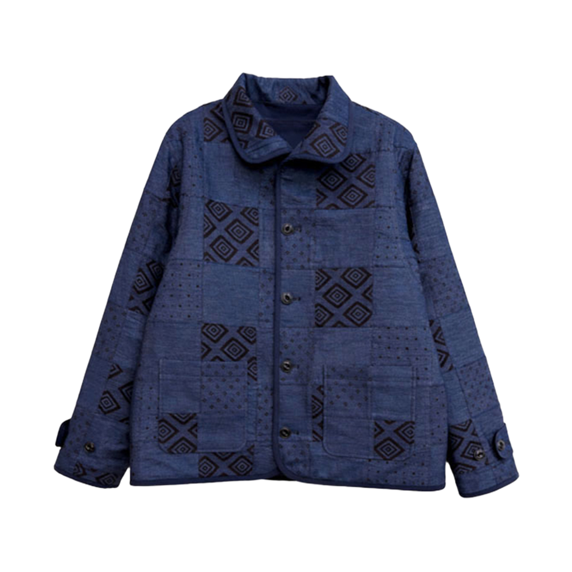 F261JK06 FRITUR Patchwork Reversible Jacket Navy
