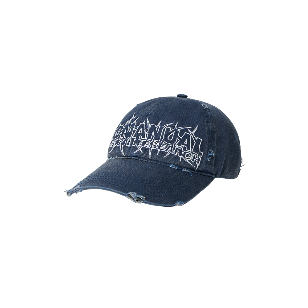 노매뉴얼 슬래시 볼캡 워시드 네이비(NOMANUAL Slash Ball Cap Washed Navy)