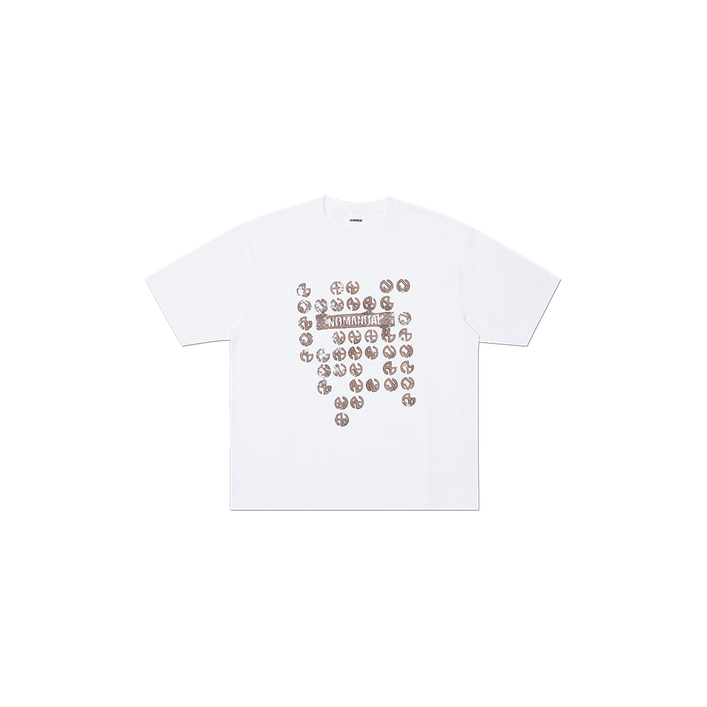 노매뉴얼 심볼 에볼루션 그래픽 티셔츠 화이트(NOMANUAL Symbol Evolution Graphic T-shirt White)