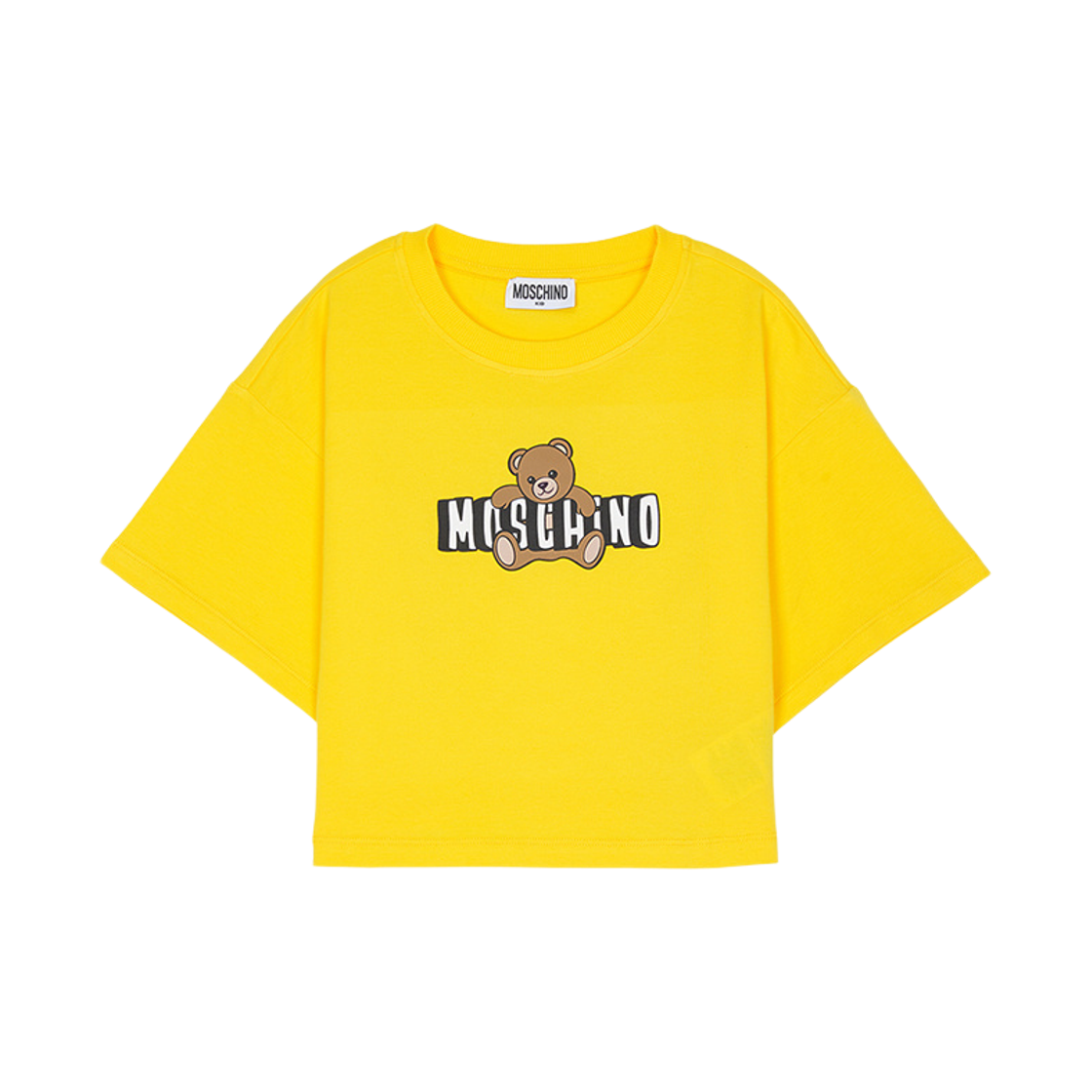 HDM072-LBA00-50577 (Kids) Moschino Short Sleeve T-Shirt with Teddy Bear Yellow