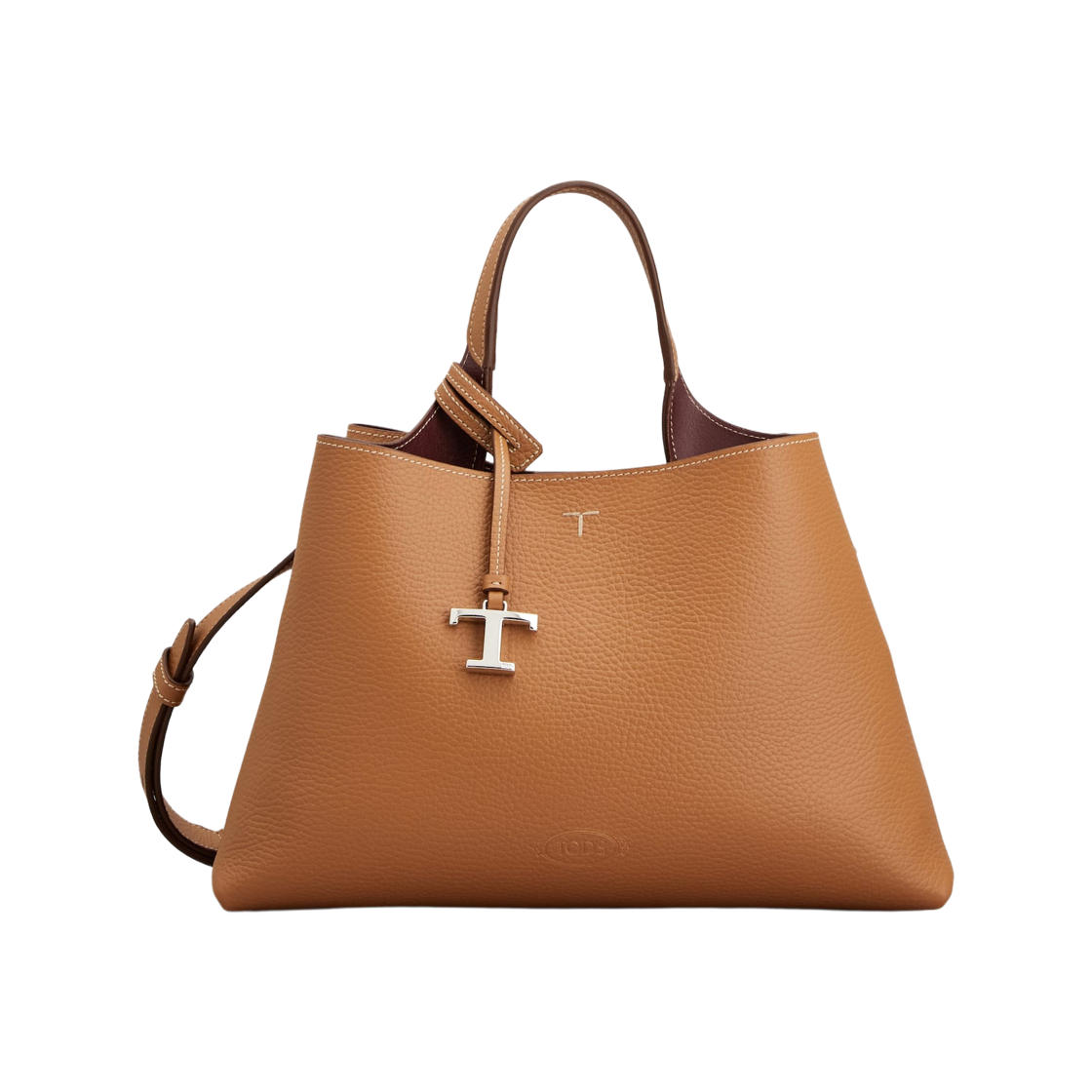 토즈 레더 스몰 토트백 브라운 버건디(Tod's Leather Small Tote Bag Brown Burgundy)