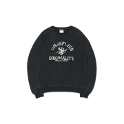 NOMANUAL Unrefined Emblem Raglan Sweatshirt Washed Black