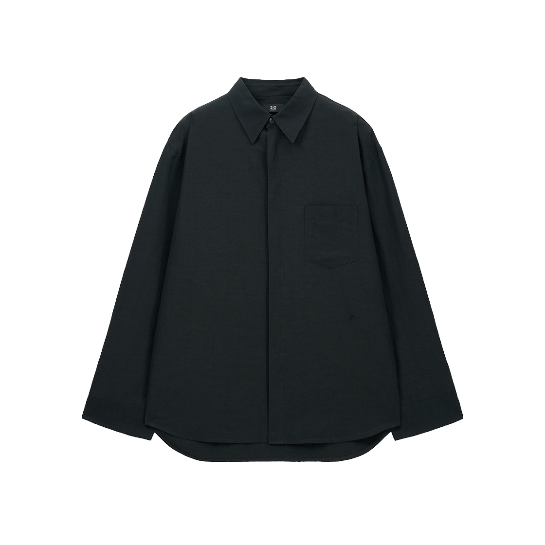 지오송지오 컬렉션 린넨 포켓 셔츠 블랙 BI2SH201BK