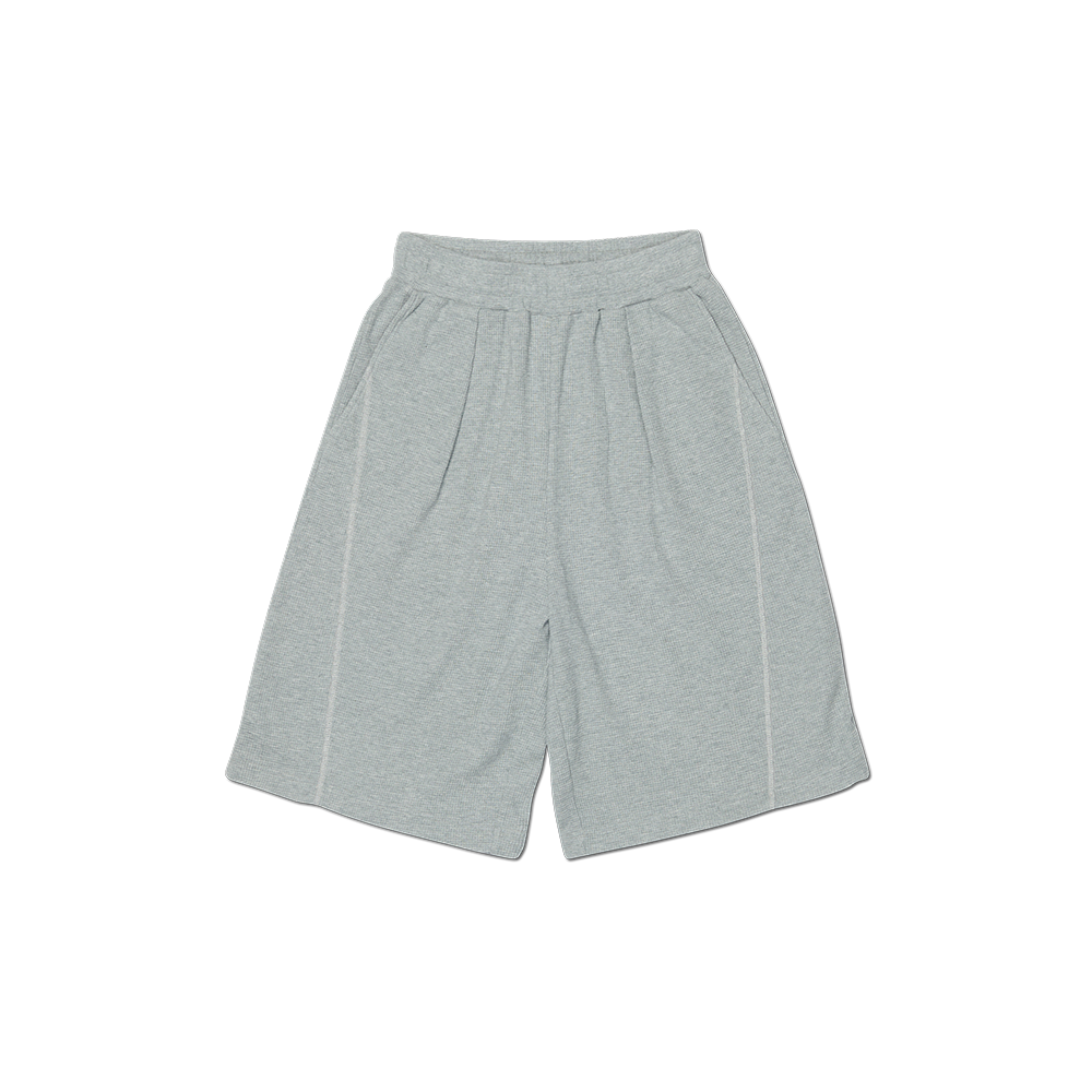 노매뉴얼 라이트 와플 쇼츠 그레이(NOMANUAL Light Waffle Shorts Gray)