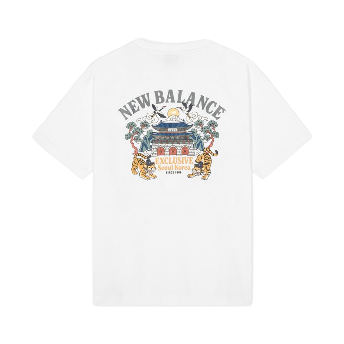 NBNEG2A043-10 New Balance Seoul Tiger 2.0 Semi Over Fit Short Sleeve T-Shirt White