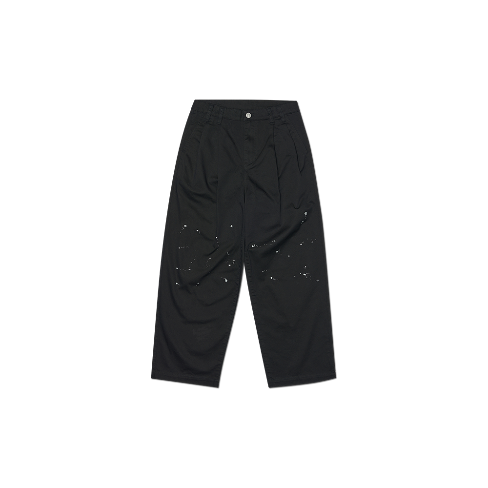 NMSS62PT04BLK NOMANUAL Painted Two Tuck Pants Black
