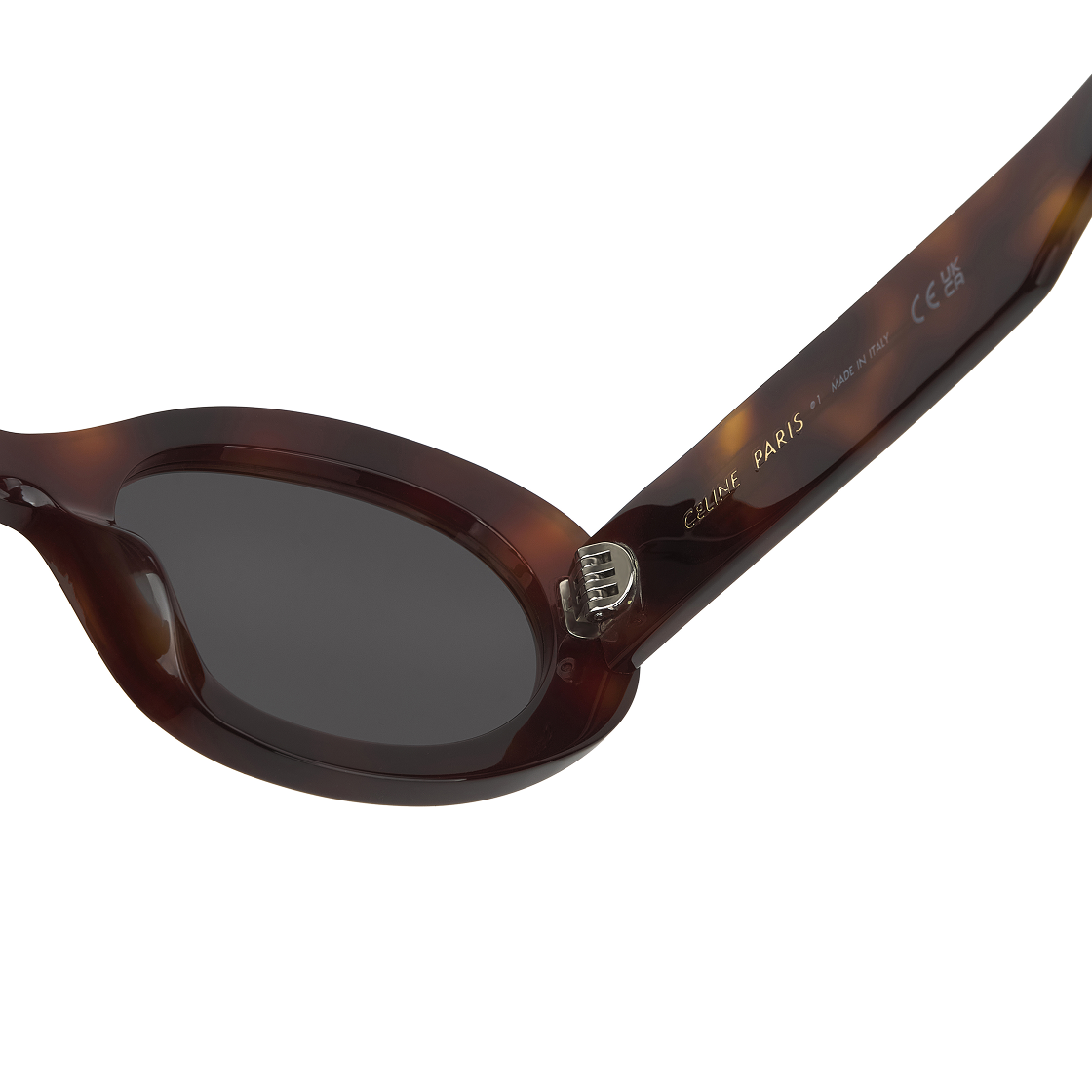 (W) 셀린느 아세테이트 트리옹프 01 선글라스 블론드 하바나((W) Celine Triomphe 01 Sunglasses in Acetate Blonde Havana) - 5