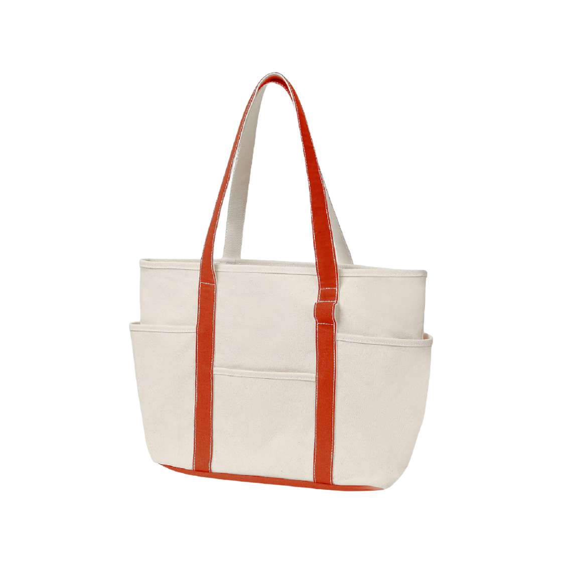 마지언타이틀 카페토트 캔버스 에크루 레드(MAZIUNTITLED Cafe Tote Canvas Ecru Red)