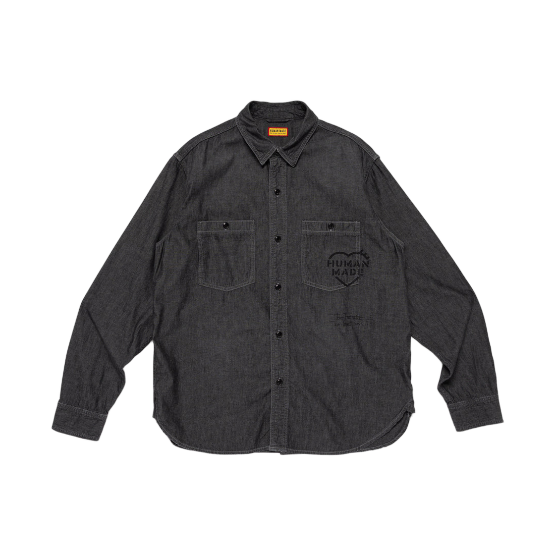 HM31SH006 Human Made Military Chambray Shirt Charcoal