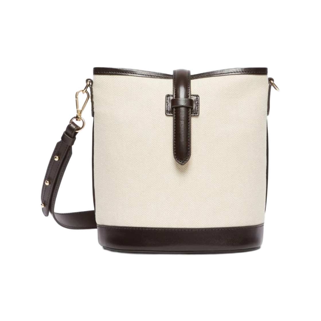 위켄드 막스마라 바사이오 스몰 캔버스 레더 버킷백 베이지(Weekend Max Mara Vasaio Small Canvas and Leather Bucket Bag Beige)