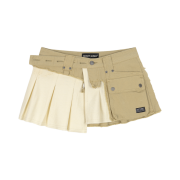 Vacant Archive Arron Layered Skirt Belt Beige