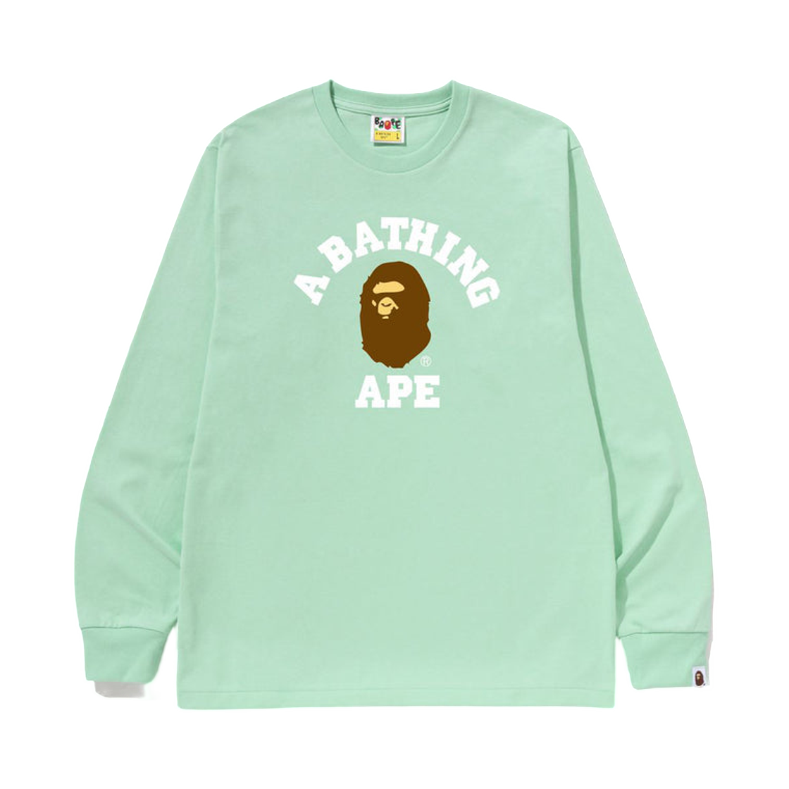 - BAPE College L/S T-Shirt Green