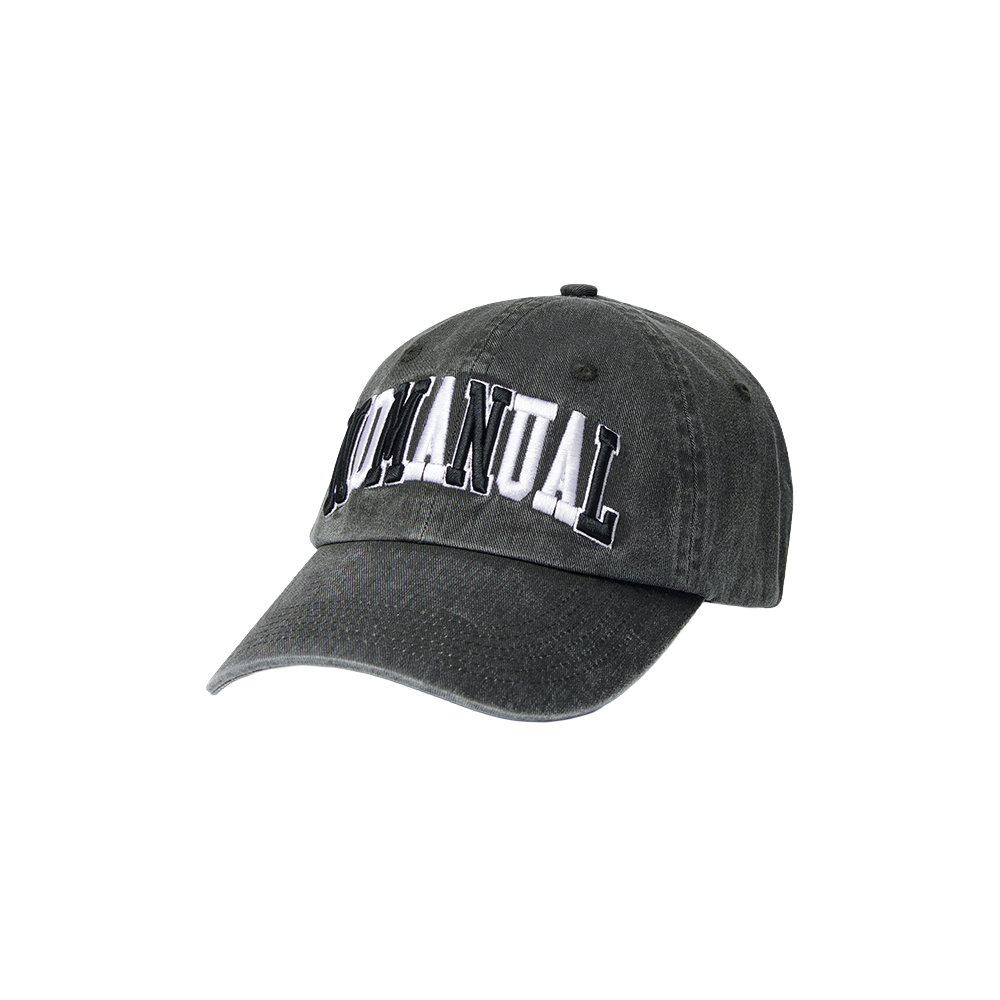 노매뉴얼 NMNL 워시드 볼캡 워시드 차콜(NOMANUAL NMNL Washed Ball Cap Washed Charcoal)