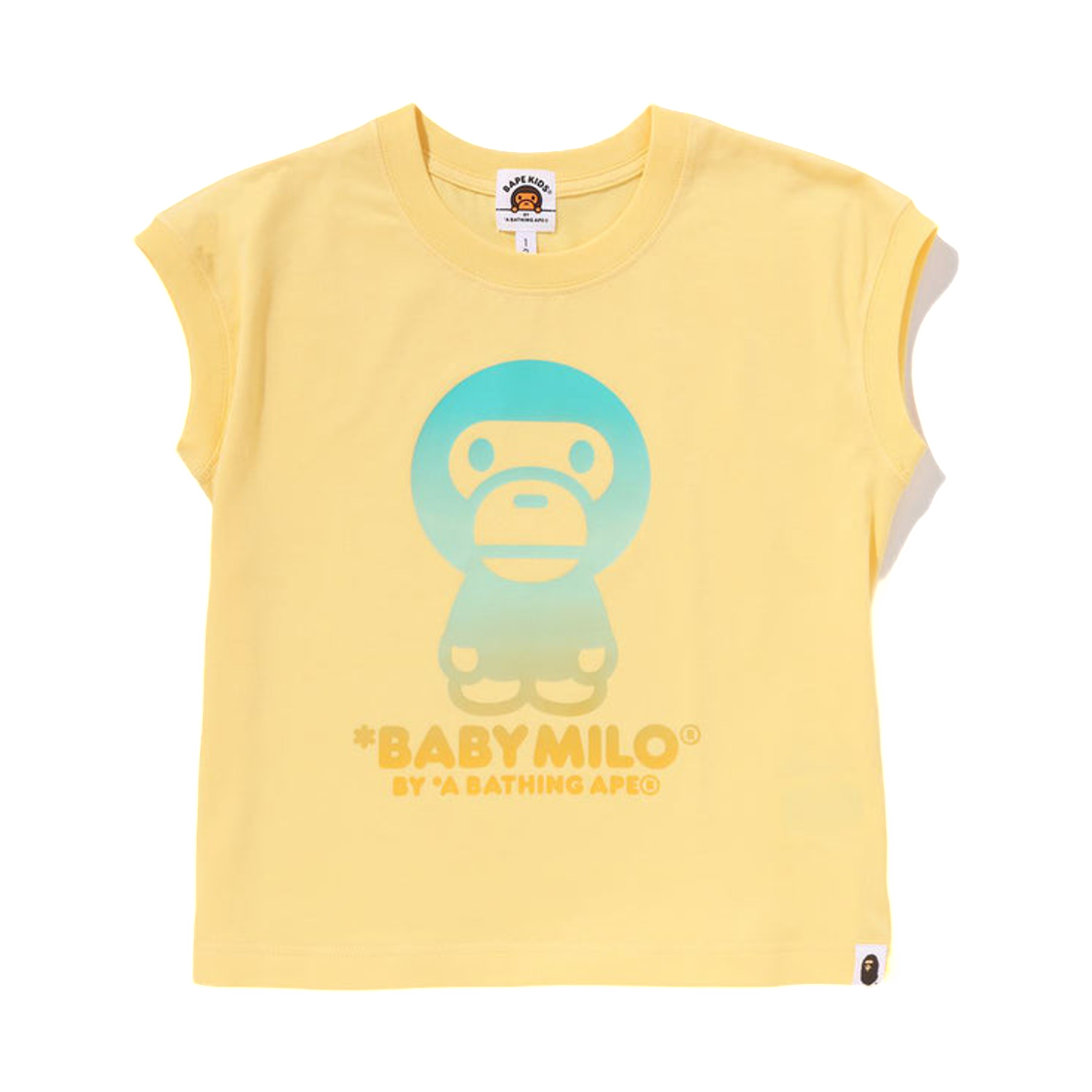(키즈) 베이프 베이비 마일로 그라데이션 프린트 릴렉스드 핏 탱크탑 옐로우((Kids) BAPE Baby Milo Gradation Print Relaxed Fit Tank Top Yellow)