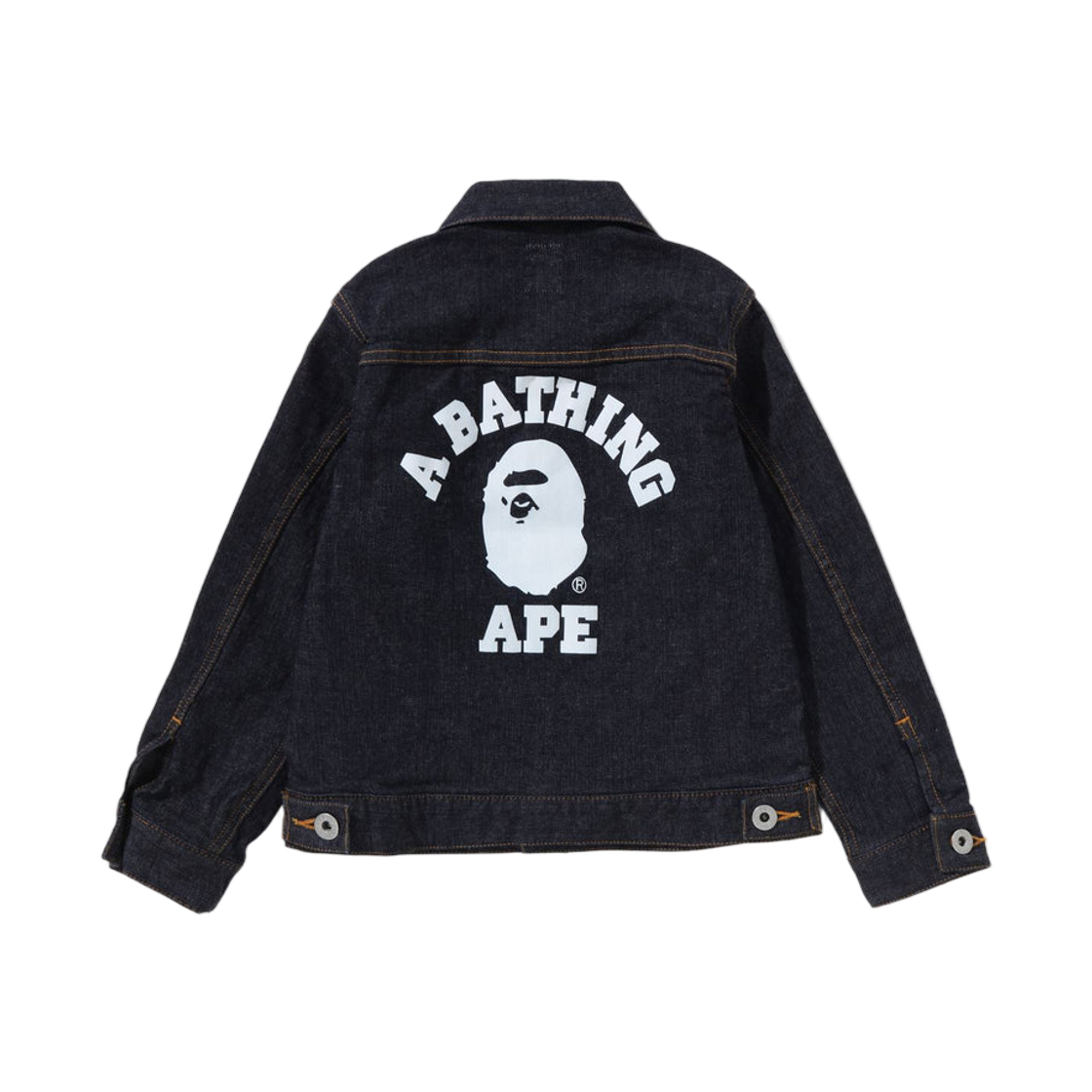 (키즈) 베이프 컬리지 10 온즈 데님 자켓 인디고((Kids) BAPE College 10 oz. Denim Jacket Indigo) - 2