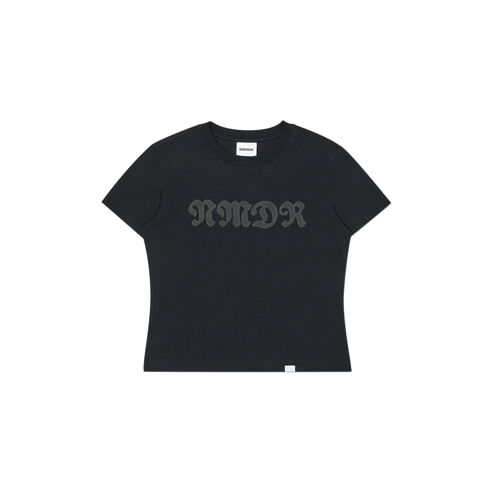 NMSS62TS48BLK (W) NOMANUAL Waffle Patched T-Shirt Black