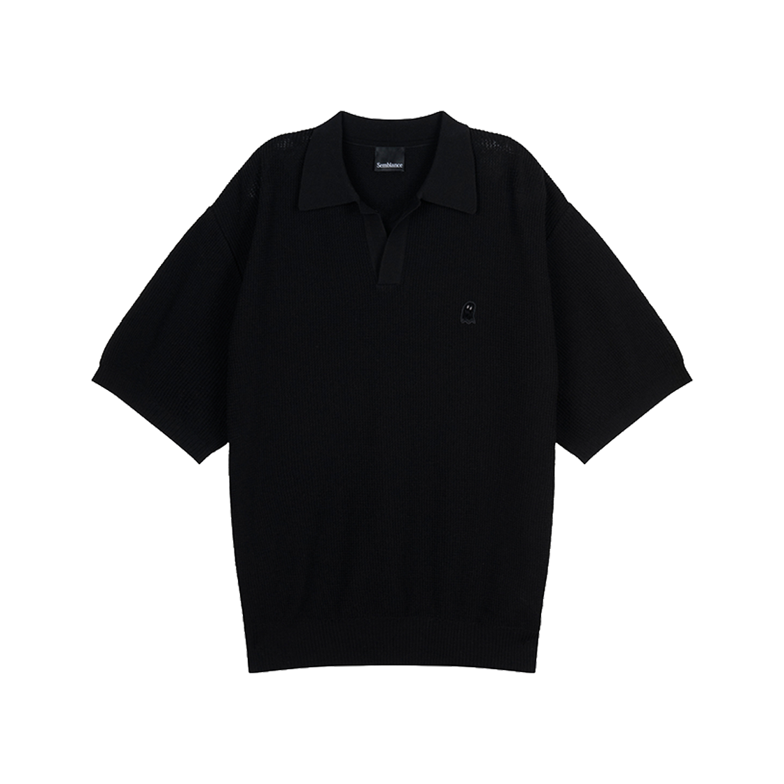 지오송지오 셈블런스 써커 오픈카라 니트 블랙 ZI2KT871BK