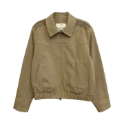 FRITUR Classic Bomber Jacket Beige