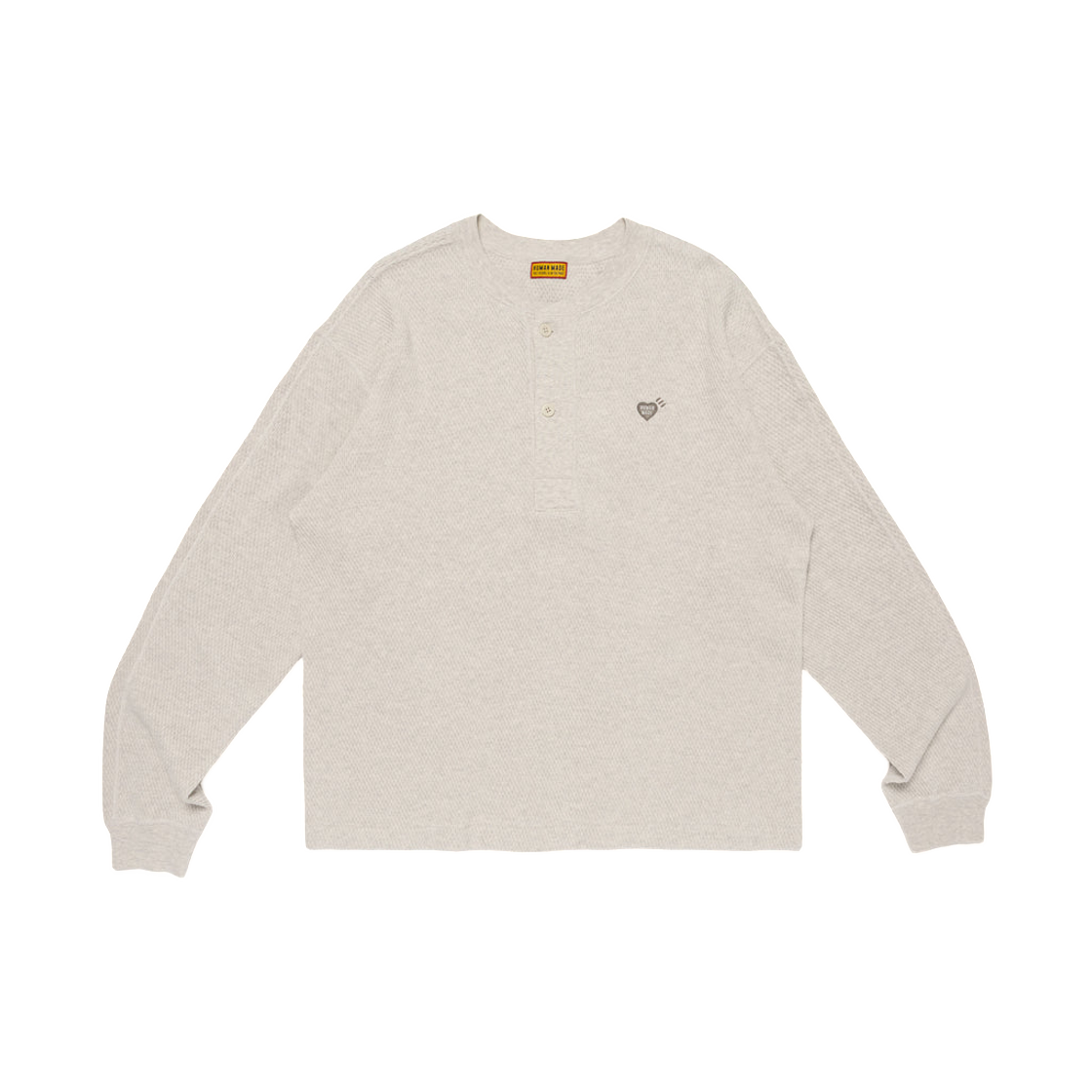휴먼 메이드 헨리 넥 셔츠 화이트(Human Made Henley Neck Shirt White) - 1