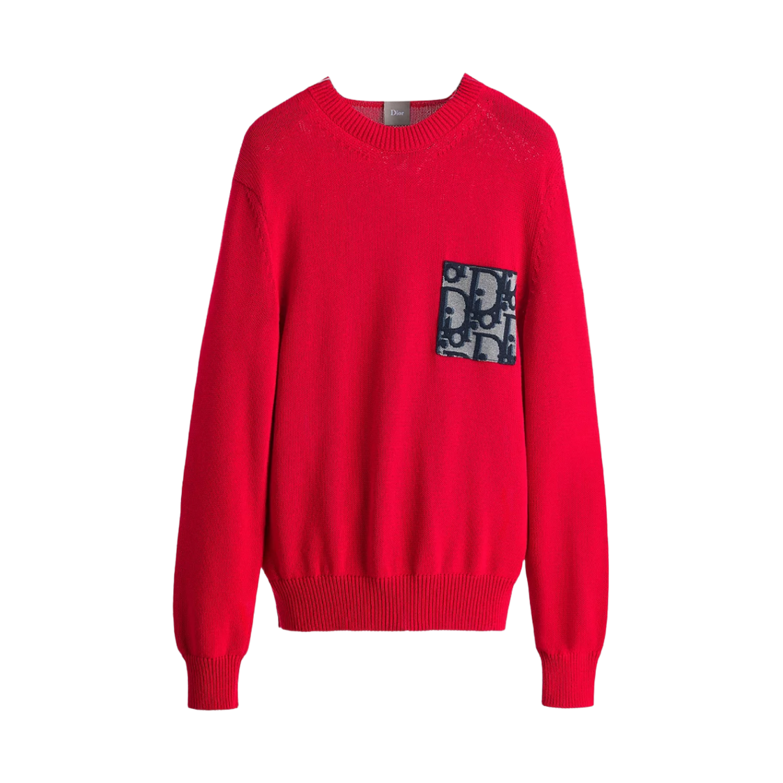 디올 오블리크 코튼 저지 스웨터 레드(Dior Oblique Cotton Jersey Sweater Red)