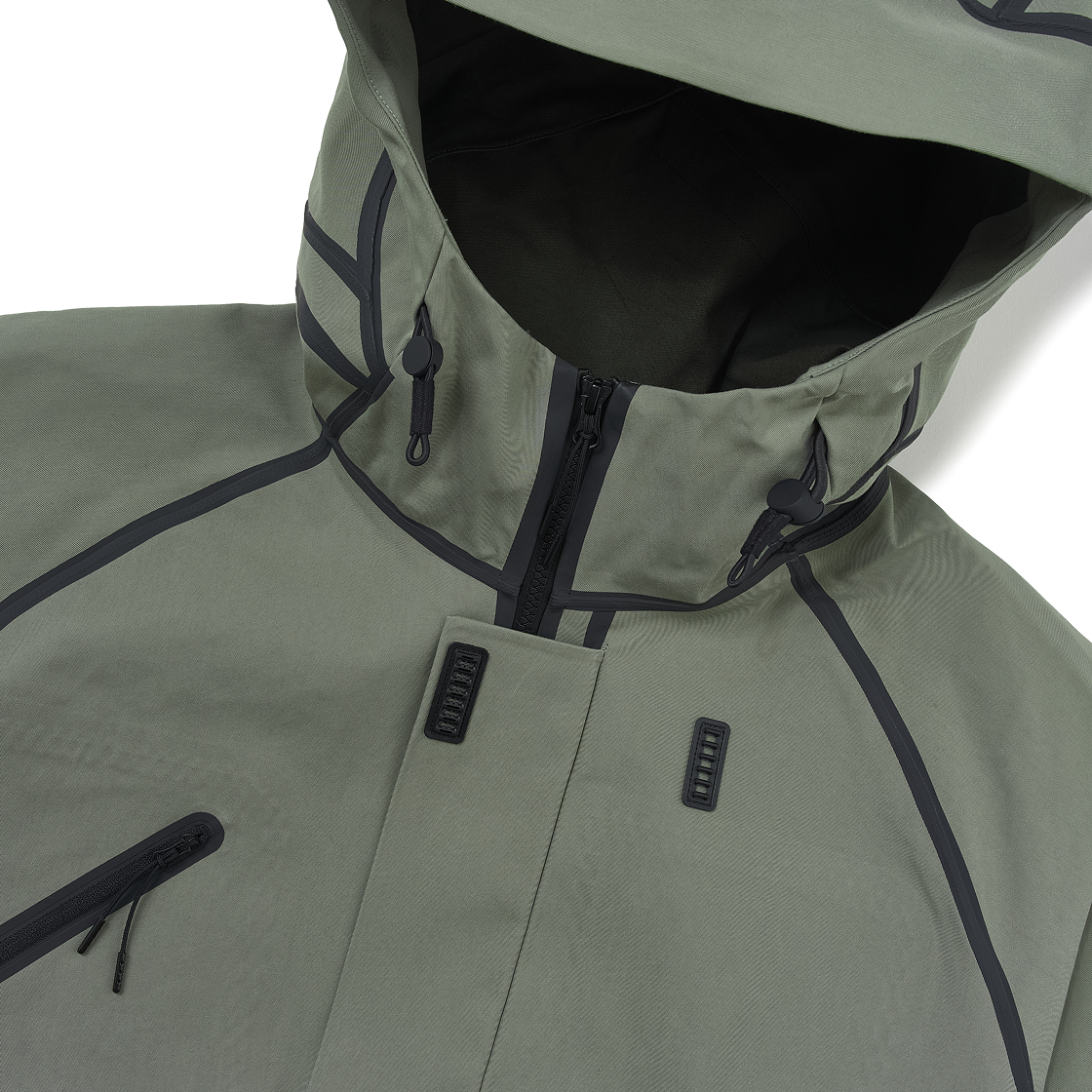 나이키 테크 스톰핏 후드 레인 자켓 라이트 아미 블랙 - 아시아(Nike Tech Storm-Fit Hooded Rains Jacket Light Army Black - Asia) - 3