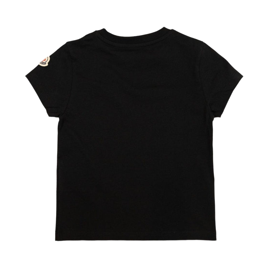 (키즈) 몽클레르 자수 로고 코튼 티셔츠 블랙 - 26SS((Kids) Moncler Embroidered Logo Cotton T-Shirt Black - 26SS) - 2